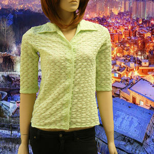 Japanese Rare HTF Mesh Egirl Kawaii XS